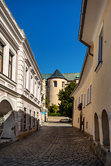 Image showing M.D. Rettigova street. Narrow street in Litomysl, Czech Republic