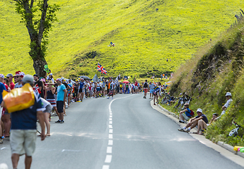 Image showing The Road to Col de Peyresourde - Tour de France 2014