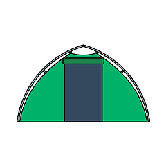 Image showing Icon Of Touristic Tent