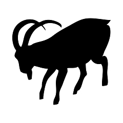 Image showing Siberian Goat Silhouette