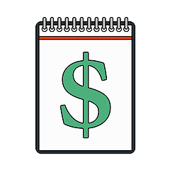 Image showing Dollar Calendar Icon