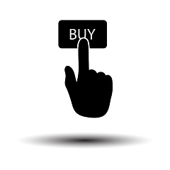 Image showing Finger Push The Buy Button Icon