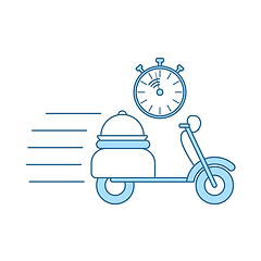 Image showing Restaurant Scooter Delivery Icon