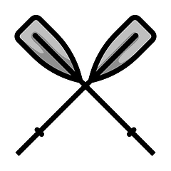 Image showing Icon Of Boat Oars