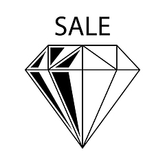 Image showing Dimond With Sale Sign Icon