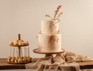 Image showing Beautiful wedding cake