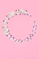 Image showing Cherry Blossom and Ragged Robin Flower Wreath