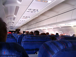 Image showing airplane interior