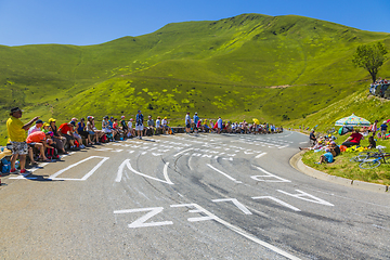 Image showing The Road to Col de Peyresourde - Tour de France 2014