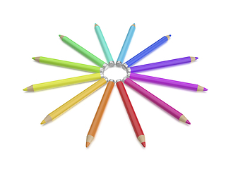 Image showing Colorful eye pencils
