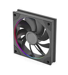 Image showing Black computer fan