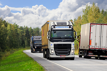 Image showing Volvo FH Semi Trailer Trucks Transport Goods