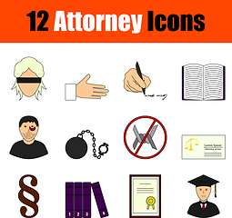 Image showing Attorney Icon Set