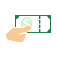 Image showing Hand Holding Money Icon