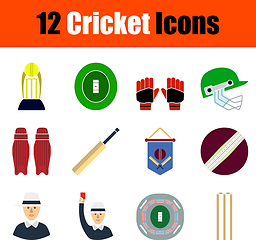 Image showing Cricket Icon Set