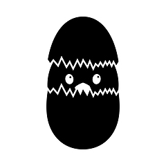 Image showing Easter Chicken In Egg Icon