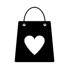 Image showing Shopping Bag With Heart Icon