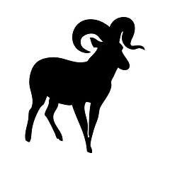 Image showing Bighorn Sheep Silhouette