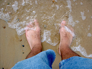 Image showing Hairy, Cold, Wet Feet