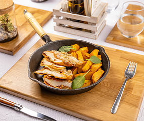 Image showing Homemade breaded pork chop