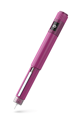 Image showing Purple insulin injector pen