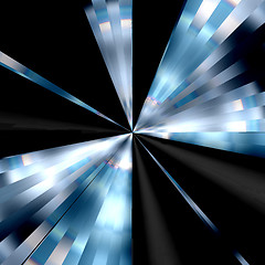 Image showing Black & Blue Vortex Background