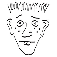 Image showing Rasterized Vector Goofy Face 