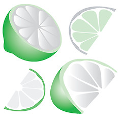 Image showing Green Lime Wedges