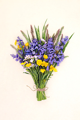 Image showing Spring Wildflower Bouquet of British Flowers 