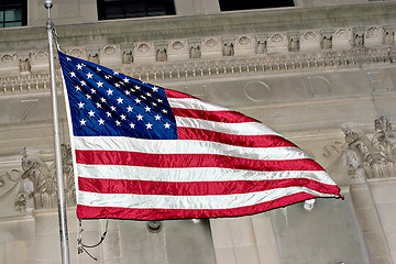 Image showing American Flag Flying