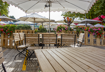 Image showing beer garden scenery