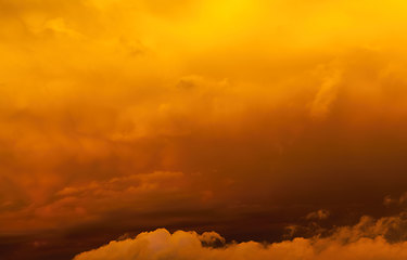 Image showing beautiful yellow bright the clouds