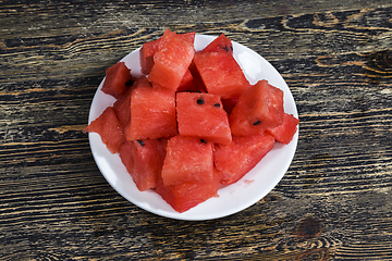 Image showing pieces of red watermelon