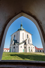 Image showing Pilgrimage church of Saint John of Nepomuk on Zelena Hora. Zdar nad Sazavou, Czech Republic