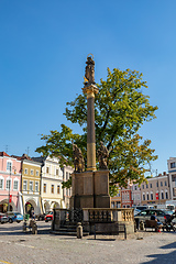 Image showing Plague Column in Smetana Square or Smetanovo namesti. Litomysl, Czech Republic