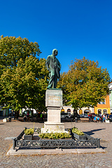 Image showing Statue of famous composer Bedrich Smetana. Litomysl, Czech Republic