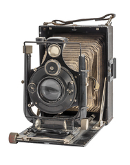 Image showing historic folding camera