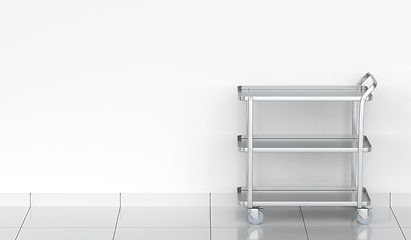 Image showing Empty serving cart