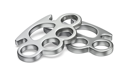 Image showing Pair of brass knuckles