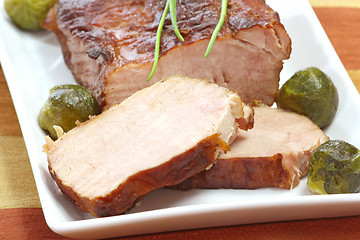 Image showing Roasted pork meat