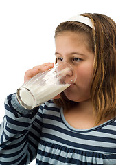 Image showing Child Drinking Milk