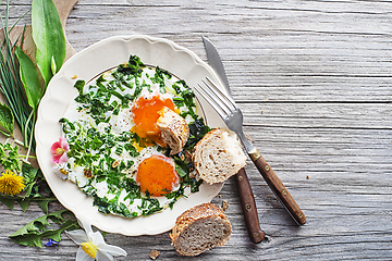 Image showing Fried egg spring plants