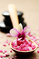 Image showing flower bath salt