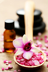 Image showing flower bath salt