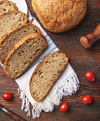 Image showing Slices of fresh homemade bread