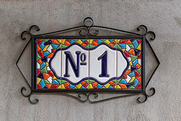 Image showing Number 3, three, house number