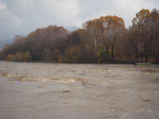 Image showing River Po flood in Turin