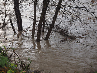 Image showing River Po flood in Turin