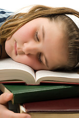 Image showing Fell Asleep Studying