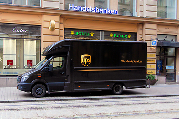 Image showing UPS Delivery Truck in City